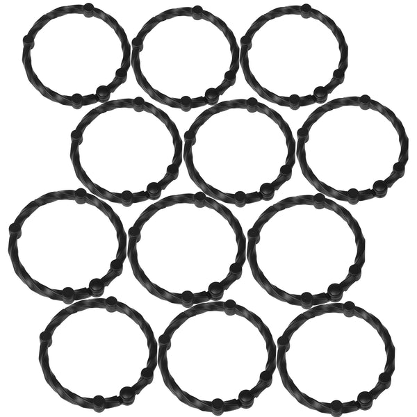 Loft97 HK5XX Shower Hooks - Shower Curtain Rings for Bathroom - Rust Proof Shower Curtain Hooks for Shower Curtain or Liner - Set of 12