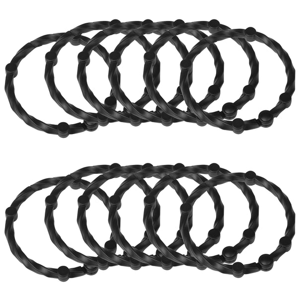 Loft97 HK5XX Shower Hooks - Shower Curtain Rings for Bathroom - Rust Proof Shower Curtain Hooks for Shower Curtain or Liner - Set of 12