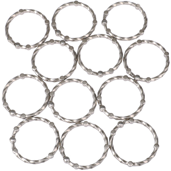 Loft97 HK5XX Shower Hooks - Shower Curtain Rings for Bathroom - Rust Proof Shower Curtain Hooks for Shower Curtain or Liner - Set of 12