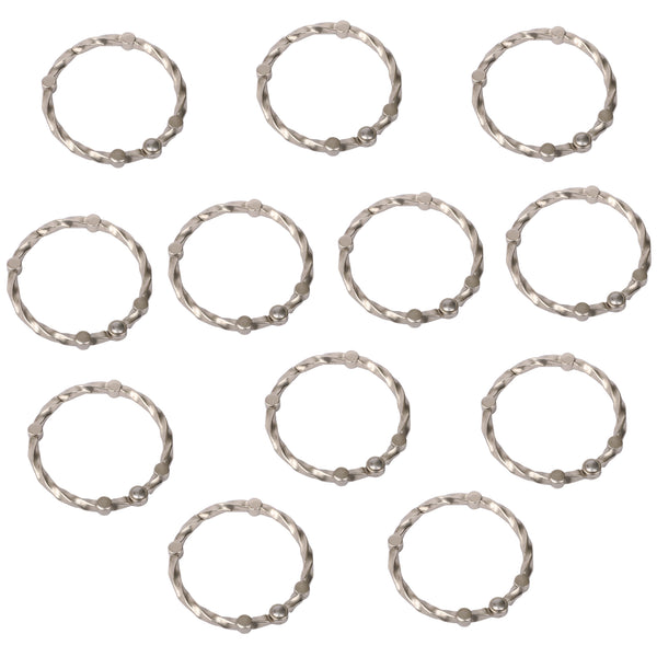 Loft97 HK5XX Shower Hooks - Shower Curtain Rings for Bathroom - Rust Proof Shower Curtain Hooks for Shower Curtain or Liner - Set of 12