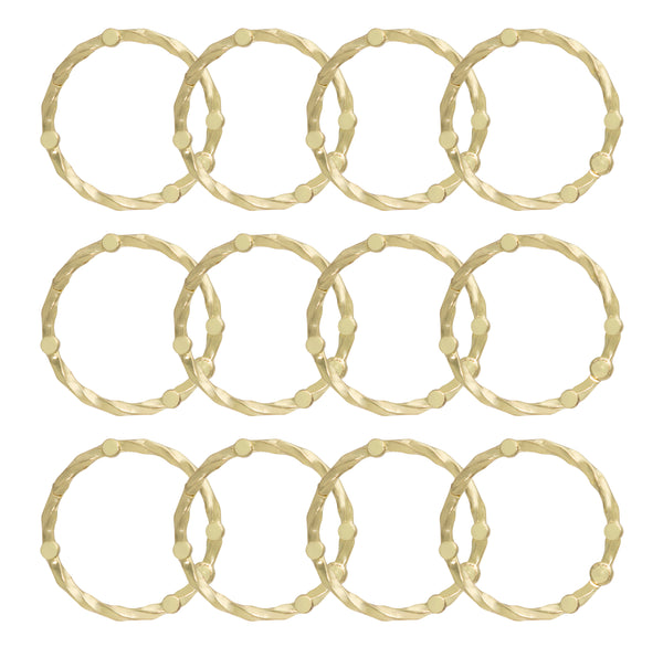 Loft97 HK5XX Shower Hooks - Shower Curtain Rings for Bathroom - Rust Proof Shower Curtain Hooks for Shower Curtain or Liner - Set of 12