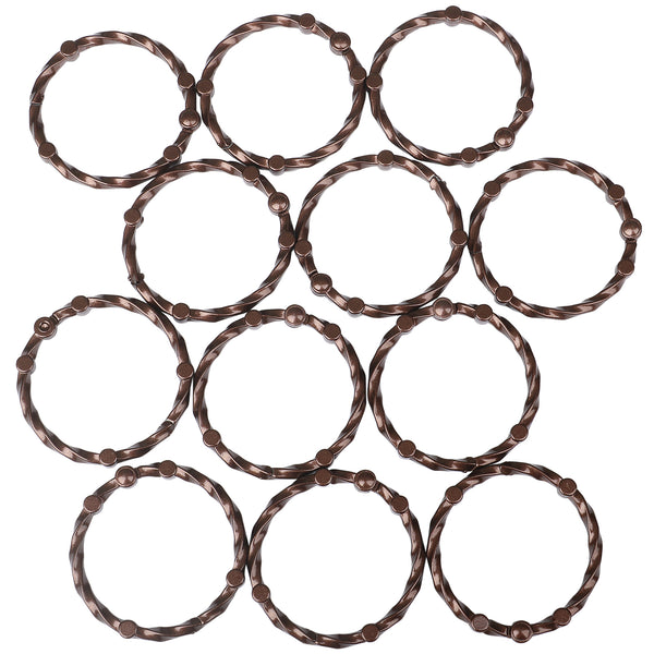 Loft97 HK5XX Shower Hooks - Shower Curtain Rings for Bathroom - Rust Proof Shower Curtain Hooks for Shower Curtain or Liner - Set of 12