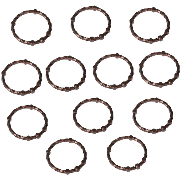 Loft97 HK5XX Shower Hooks - Shower Curtain Rings for Bathroom - Rust Proof Shower Curtain Hooks for Shower Curtain or Liner - Set of 12