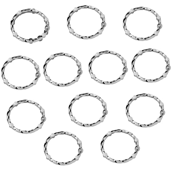 Loft97 HK5XX Shower Hooks - Shower Curtain Rings for Bathroom - Rust Proof Shower Curtain Hooks for Shower Curtain or Liner - Set of 12