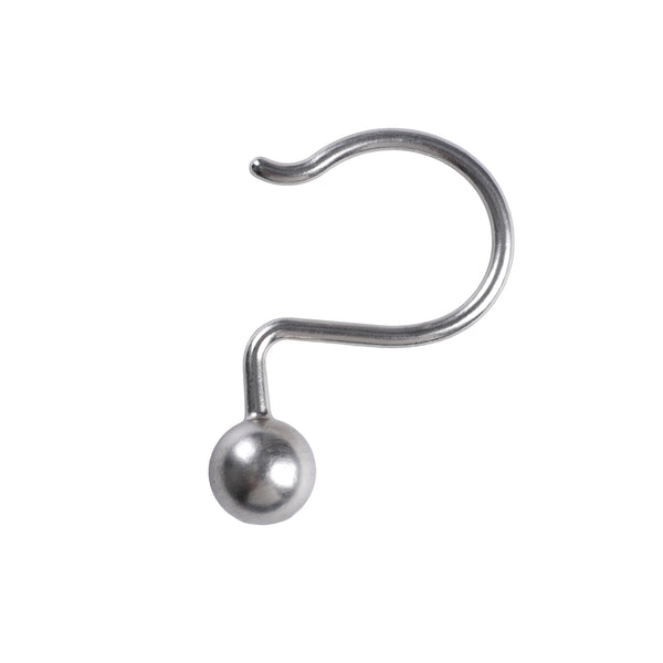 Loft97 HK7XX  Shower Hooks - Shower Curtain Rings for Bathroom - Rust Proof Shower Curtain Hooks for Shower Curtain or Liner - Set of 12 - Chrome/Brushed Nickel/ORB/Black/Gold