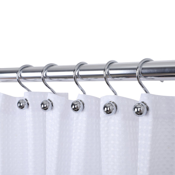 Loft97 HK7XX  Shower Hooks - Shower Curtain Rings for Bathroom - Rust Proof Shower Curtain Hooks for Shower Curtain or Liner - Set of 12 - Chrome/Brushed Nickel/ORB/Black/Gold