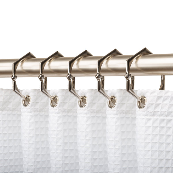 Loft97 HK9XX Shower Hooks - Shower Curtain Rings for Bathroom - Rust Proof Shower Curtain Hooks for Shower Curtain or Liner - Set of 12