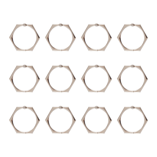 Loft97 HK9XX Shower Hooks - Shower Curtain Rings for Bathroom - Rust Proof Shower Curtain Hooks for Shower Curtain or Liner - Set of 12