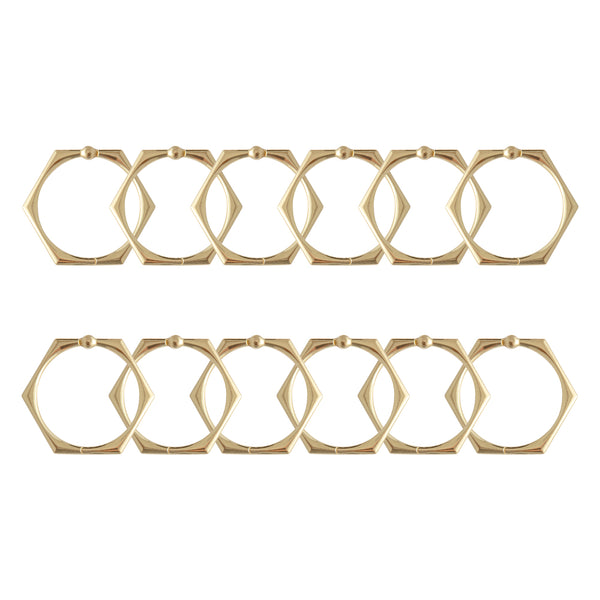 Loft97 HK9XX Shower Hooks - Shower Curtain Rings for Bathroom - Rust Proof Shower Curtain Hooks for Shower Curtain or Liner - Set of 12