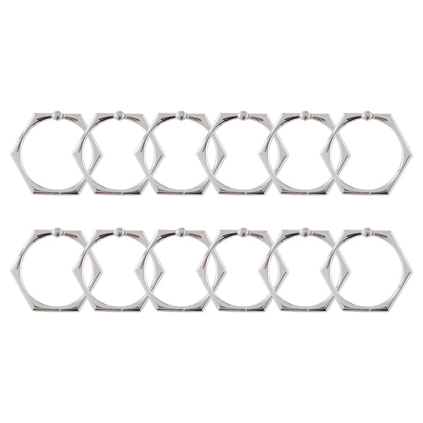 Loft97 HK9XX Shower Hooks - Shower Curtain Rings for Bathroom - Rust Proof Shower Curtain Hooks for Shower Curtain or Liner - Set of 12