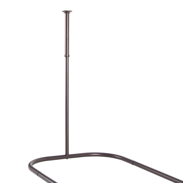 Loft97 HP1XX & HP2XX Rustproof Wall Mounted Aluminum Hoop Shower Rod With Ceiling Support for Clawfoot Tub, 54 Inch Extra Large Size by 26 Inch