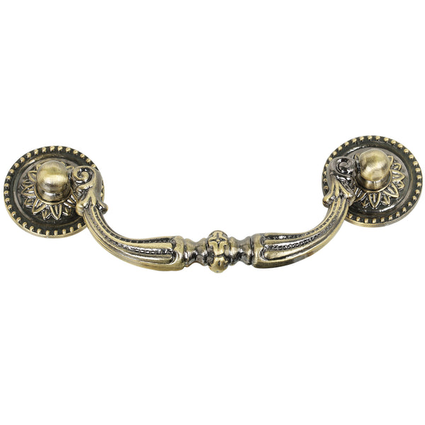 Loft97 HW131PLAB021 Medici Drop Pull, Antique Brass, 3.78" Center To Center