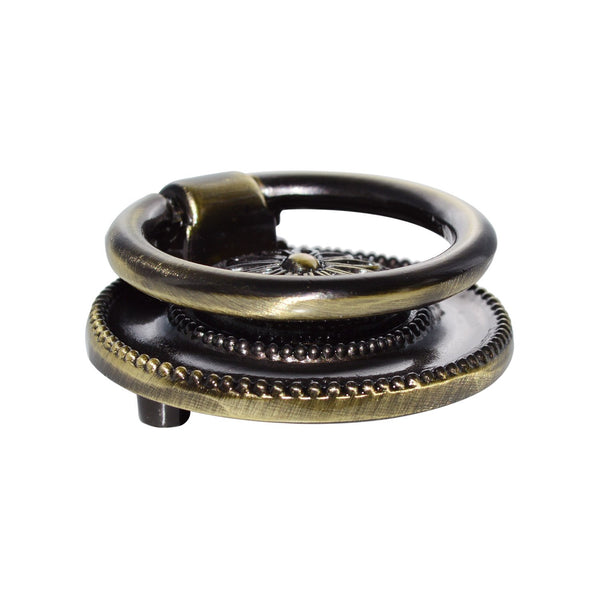 Medici Ring Pull, Antique Brass, 1 5/8" Diameter - Loft97 - 5