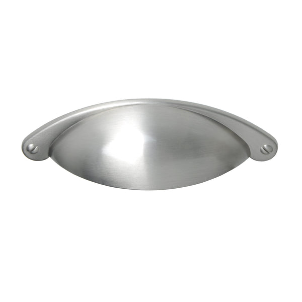 Loft97 HW213PLBN021 Elgin Bin Pull Handle - Decorative Cabinet Drop Pull Handles for Cabinets and Drawers - Vintage Cabinet Hardware with Hand Finished Brushed Nickel - Metal Drawer Pull Handle, 2.5" Center to Center