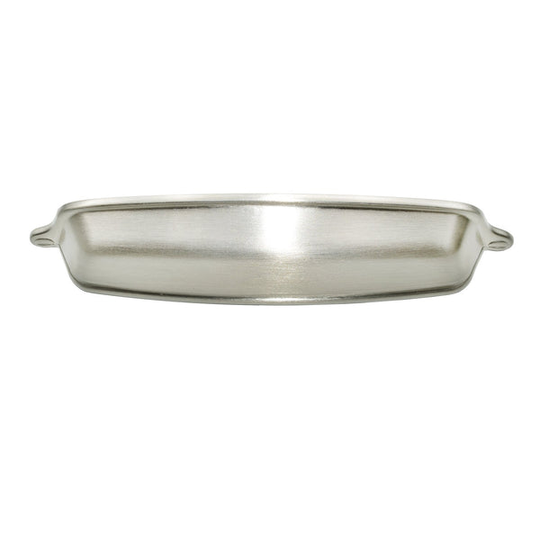 Loft97 HW214PLBN021 Nicholas Pull Handle - Decorative Cabinet Drop Pull Handles for Cabinets and Drawers - Vintage Cabinet Hardware with Hand Finished Brushed Nickel - Metal Drawer Pull Handle, 5.0" Center to Center