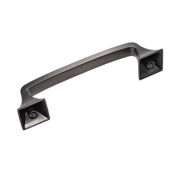 Loft97 HW235PLRB011 Brax Pull Handle - Decorative Cabinet Drop Pull Handles for Cabinets and Drawers - Vintage Cabinet Hardware with Hand Finished Oil Rubbed Bronze - Metal Drawer Pull Handle, 3.75" Center to Center