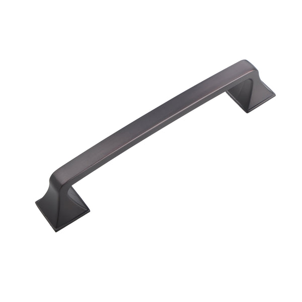 Loft97 HW236PLRB011 Brax Pull Handle - Decorative Cabinet Drop Pull Handles for Cabinets and Drawers - Vintage Cabinet Hardware with Hand Finished Oil Rubbed Bronze - Metal Drawer Pull Handle, 5.0" Center to Center