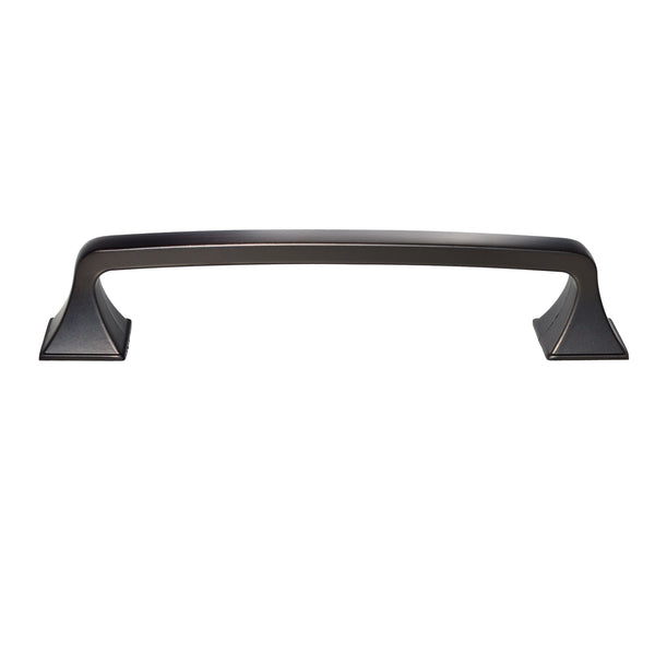 Loft97 HW236PLRB011 Brax Pull Handle - Decorative Cabinet Drop Pull Handles for Cabinets and Drawers - Vintage Cabinet Hardware with Hand Finished Oil Rubbed Bronze - Metal Drawer Pull Handle, 5.0" Center to Center