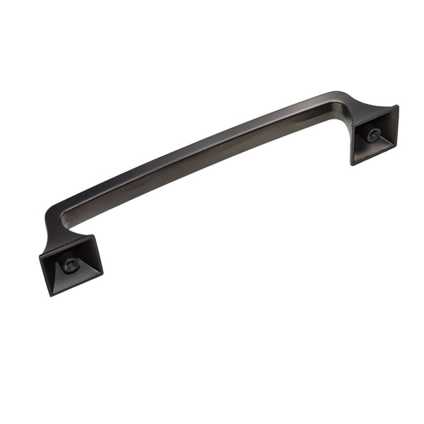 Loft97 HW236PLRB011 Brax Pull Handle - Decorative Cabinet Drop Pull Handles for Cabinets and Drawers - Vintage Cabinet Hardware with Hand Finished Oil Rubbed Bronze - Metal Drawer Pull Handle, 5.0" Center to Center