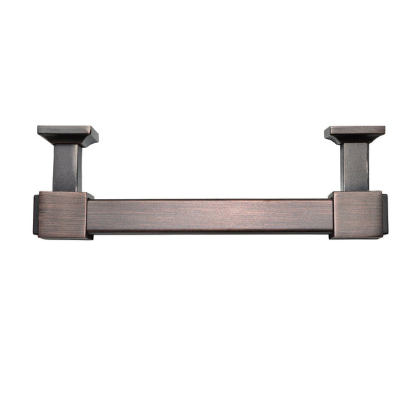 Loft97 HW248PLRB011 Brett Pull Handle - Decorative Cabinet Drop Pull Handles for Cabinets and Drawers - Vintage Cabinet Hardware with Hand Finished Oil Rubbed Bronze - Metal Drawer Pull Handle, 3.78" Center to Center