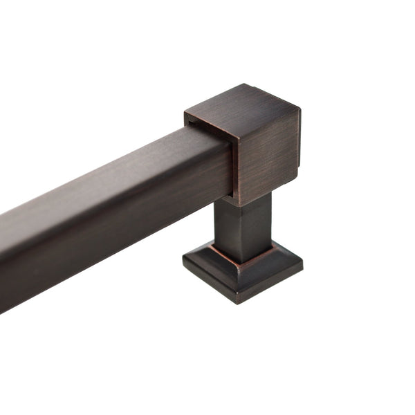 Loft97 HW248PLRB011 Brett Pull Handle - Decorative Cabinet Drop Pull Handles for Cabinets and Drawers - Vintage Cabinet Hardware with Hand Finished Oil Rubbed Bronze - Metal Drawer Pull Handle, 3.78" Center to Center