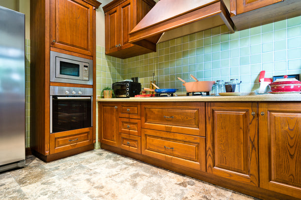 Loft97 HW259PLAB021 Trieste Pull Handle - Decorative Cabinet Drop Pull Handles for Cabinets and Drawers - Vintage Cabinet Hardware with Hand Finished Antique Brass - Metal Drawer Pull Handle, 3.75" Center to Center