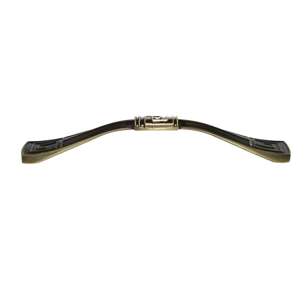 Loft97 HW259PLAB021 Trieste Pull Handle - Decorative Cabinet Drop Pull Handles for Cabinets and Drawers - Vintage Cabinet Hardware with Hand Finished Antique Brass - Metal Drawer Pull Handle, 3.75" Center to Center