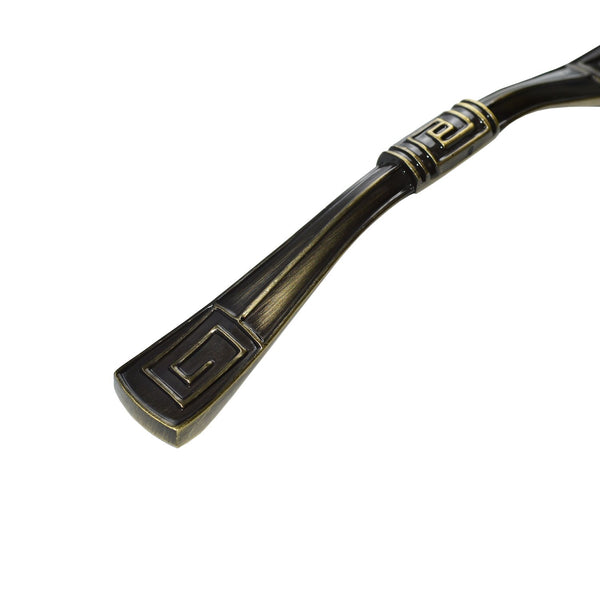 Loft97 HW259PLAB021 Trieste Pull Handle - Decorative Cabinet Drop Pull Handles for Cabinets and Drawers - Vintage Cabinet Hardware with Hand Finished Antique Brass - Metal Drawer Pull Handle, 3.75" Center to Center