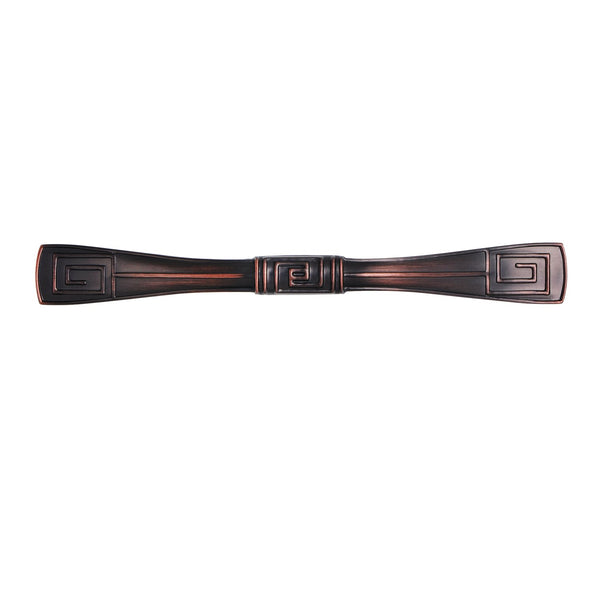 Loft97 HW260PLRB011 Trieste Pull Handle - Decorative Cabinet Drop Pull Handles for Cabinets and Drawers - Vintage Cabinet Hardware with Hand Finished Oil Rubbed Bronze - Metal Drawer Pull Handle, 5.0" Center to Center