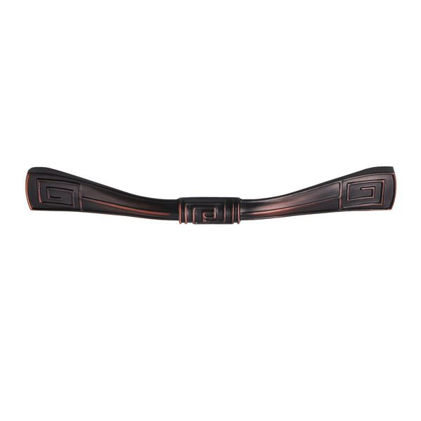 Loft97 HW260PLRB011 Trieste Pull Handle - Decorative Cabinet Drop Pull Handles for Cabinets and Drawers - Vintage Cabinet Hardware with Hand Finished Oil Rubbed Bronze - Metal Drawer Pull Handle, 5.0" Center to Center