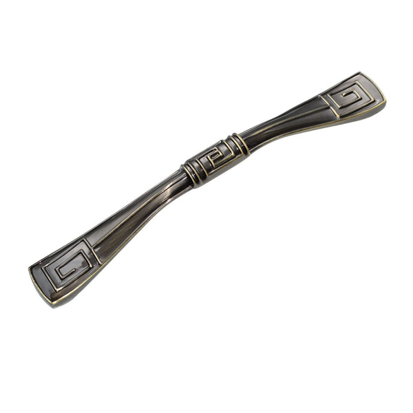 Loft97 HW261PLAB021 Trieste Pull Handle - Decorative Cabinet Drop Pull Handles for Cabinets and Drawers - Vintage Cabinet Hardware with Hand Finished Antique Brass - Metal Drawer Pull Handle, 5.0" Center to Center