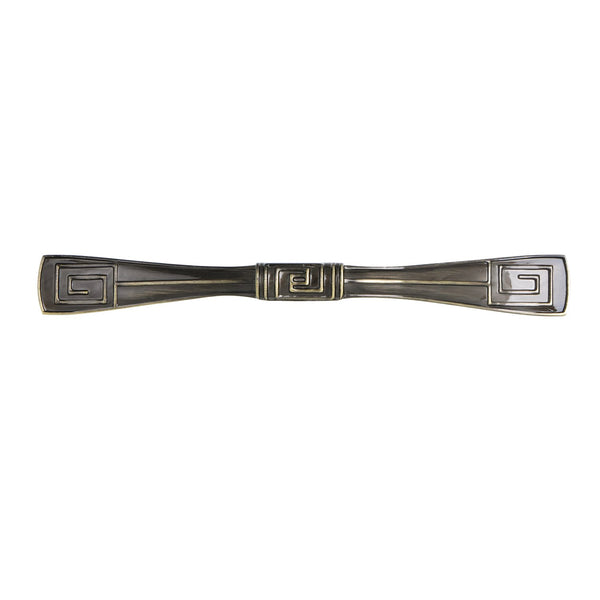 Loft97 HW261PLAB021 Trieste Pull Handle - Decorative Cabinet Drop Pull Handles for Cabinets and Drawers - Vintage Cabinet Hardware with Hand Finished Antique Brass - Metal Drawer Pull Handle, 5.0" Center to Center