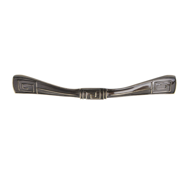 Loft97 HW261PLAB021 Trieste Pull Handle - Decorative Cabinet Drop Pull Handles for Cabinets and Drawers - Vintage Cabinet Hardware with Hand Finished Antique Brass - Metal Drawer Pull Handle, 5.0" Center to Center