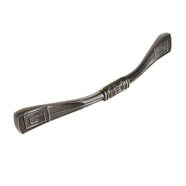 Loft97 HW261PLAB021 Trieste Pull Handle - Decorative Cabinet Drop Pull Handles for Cabinets and Drawers - Vintage Cabinet Hardware with Hand Finished Antique Brass - Metal Drawer Pull Handle, 5.0" Center to Center