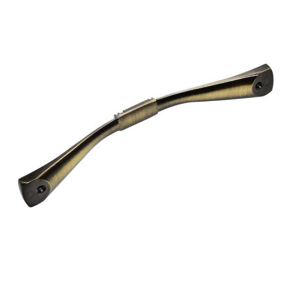 Loft97 HW261PLAB021 Trieste Pull Handle - Decorative Cabinet Drop Pull Handles for Cabinets and Drawers - Vintage Cabinet Hardware with Hand Finished Antique Brass - Metal Drawer Pull Handle, 5.0" Center to Center
