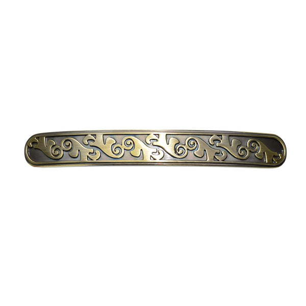 Loft97 HW265PLAB021 Roma Pull Handle - Decorative Cabinet Drop Pull Handles for Cabinets and Drawers - Vintage Cabinet Hardware with Hand Finished Antique Brass - Metal Drawer Pull Handle, 3.8" Center to Center