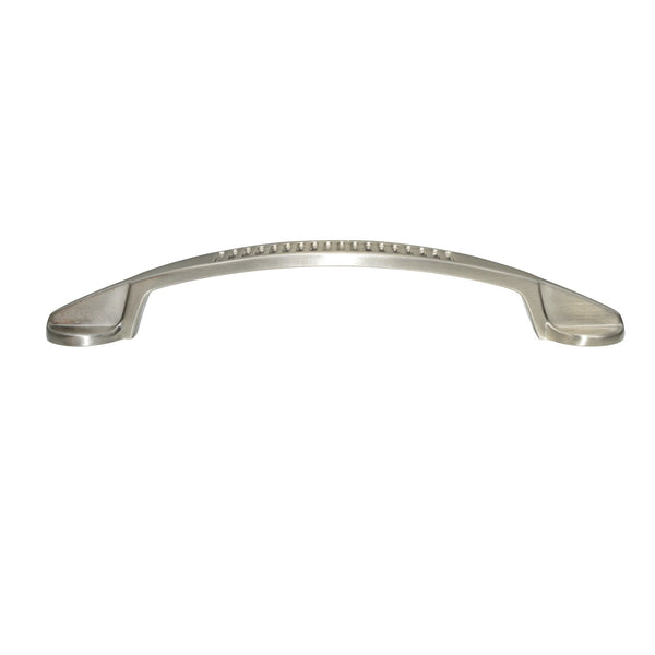 Loft97 HW266PLBN021 Bridget Pull Handle - Decorative Cabinet Drop Pull Handles for Cabinets and Drawers - Vintage Cabinet Hardware with Hand Finished Brushed Nickel - Metal Drawer Pull Handle, 5.1" Center to Center