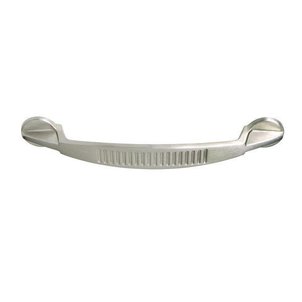 Loft97 HW266PLBN021 Bridget Pull Handle - Decorative Cabinet Drop Pull Handles for Cabinets and Drawers - Vintage Cabinet Hardware with Hand Finished Brushed Nickel - Metal Drawer Pull Handle, 5.1" Center to Center