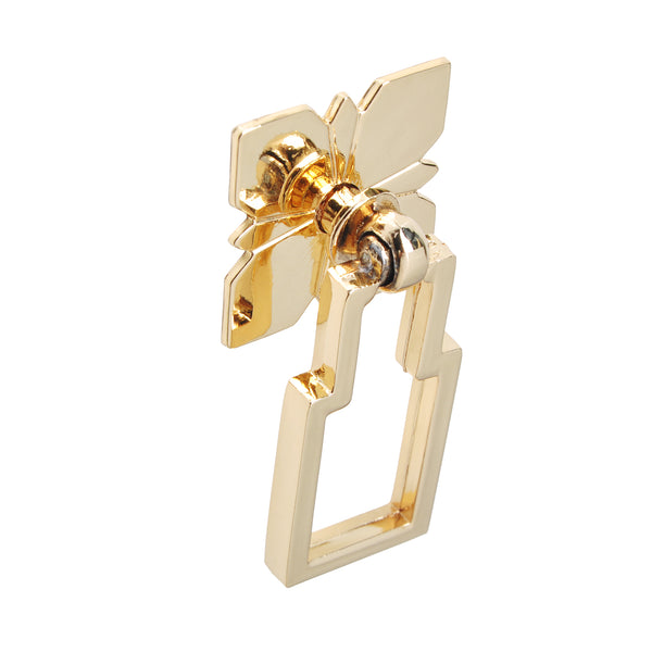 Loft97 HW267PLGD021 Steffi Cabinet Ring Pull Knob - Decorative Cabinet Drop Pull Knobs for Cabinets and Drawers - Vintage Cabinet Hardware with Hand Finished Polished Gold - Metal Drawer Pull Knobs 2.5"