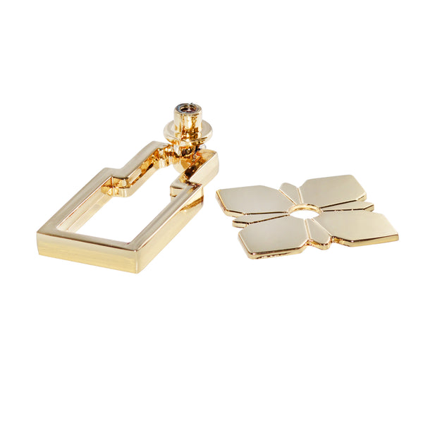 Loft97 HW267PLGD021 Steffi Cabinet Ring Pull Knob - Decorative Cabinet Drop Pull Knobs for Cabinets and Drawers - Vintage Cabinet Hardware with Hand Finished Polished Gold - Metal Drawer Pull Knobs 2.5"