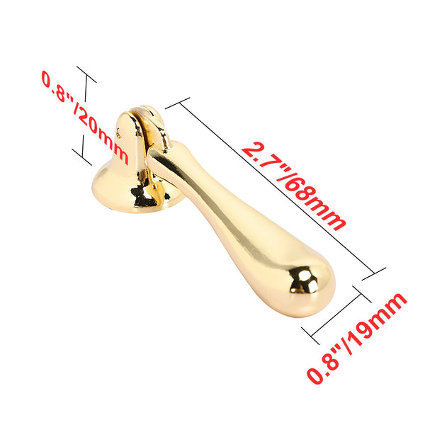 Loft97 HW269PLGD011 Danbury Cabinet Ring Pull Knob - Decorative Cabinet Drop Pull Knobs for Cabinets and Drawers - Vintage Cabinet Hardware with Hand Finished Polished Gold - Metal Drawer Pull Knobs 2.7"