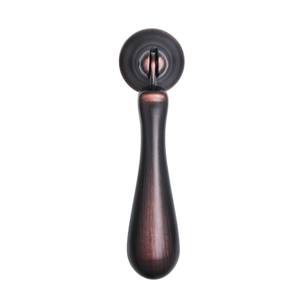 Loft97 HW270PLRB011 Danbury Cabinet Ring Pull Knob - Decorative Cabinet Drop Pull Knobs for Cabinets and Drawers - Vintage Cabinet Hardware with Hand Finished Oil Rubbed Bronze - Metal Drawer Pull Knobs 3.0"