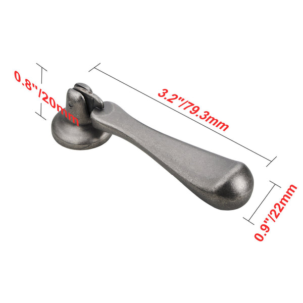 Loft97 HW271PLPT011 Danbury Cabinet Ring Pull Knob - Decorative Cabinet Drop Pull Knobs for Cabinets and Drawers - Vintage Cabinet Hardware with Hand Finished Pewter - Metal Drawer Pull Knobs 3.0"