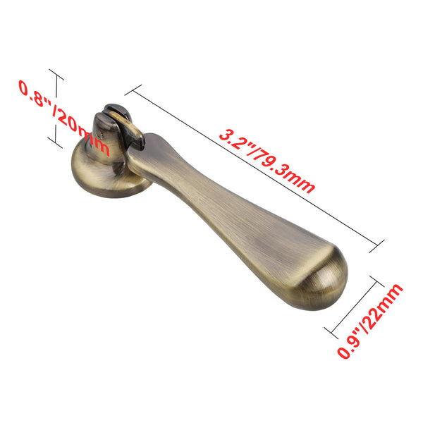 Loft97 HW272PLAB021 Danbury Cabinet Ring Pull Knob - Decorative Cabinet Drop Pull Knobs for Cabinets and Drawers - Vintage Cabinet Hardware with Hand Finished Antique Brass - Metal Drawer Pull Knobs 3.0"