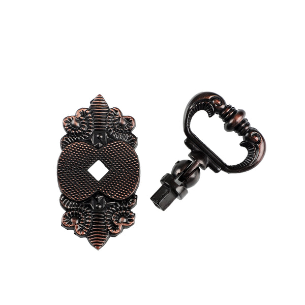 Loft97 HW273PLRB011 Vallia Cabinet Ring Pull Knob - Decorative Cabinet Drop Pull Knobs for Cabinets and Drawers - Vintage Cabinet Hardware with Hand Finished Oil Rubbed Bronze - Metal Drawer Pull Knobs 2.6"