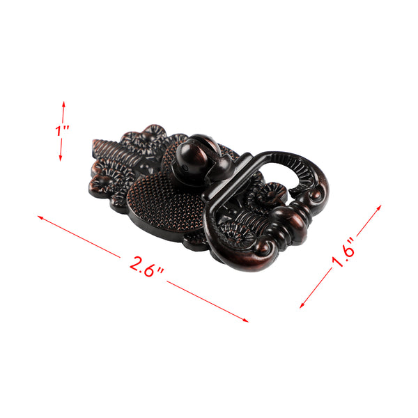 Loft97 HW273PLRB011 Vallia Cabinet Ring Pull Knob - Decorative Cabinet Drop Pull Knobs for Cabinets and Drawers - Vintage Cabinet Hardware with Hand Finished Oil Rubbed Bronze - Metal Drawer Pull Knobs 2.6"