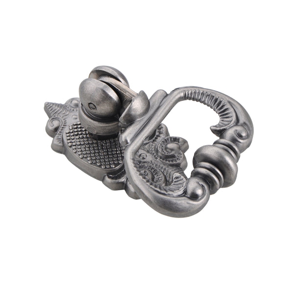 Loft97 HW274PLPT011 Vallia Cabinet Ring Pull Knob - Decorative Cabinet Drop Pull Knobs for Cabinets and Drawers - Vintage Cabinet Hardware with Hand Finished Pewter - Metal Drawer Pull Knobs 2.6"