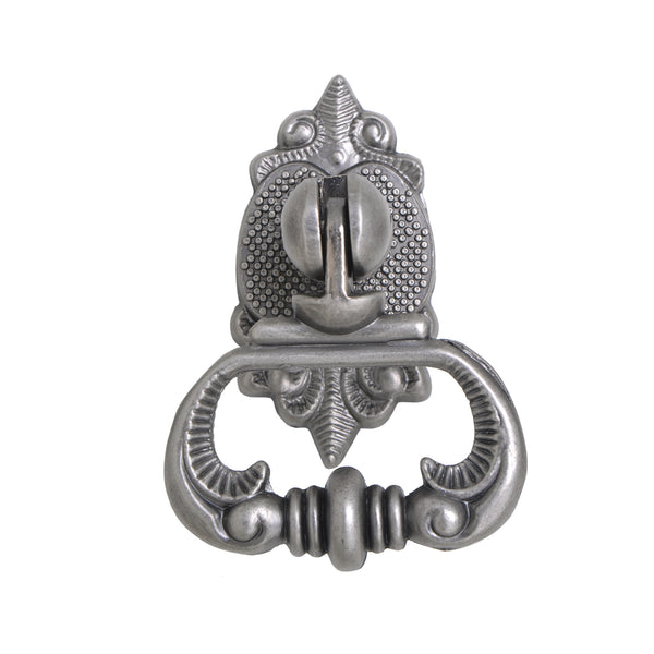 Loft97 HW274PLPT011 Vallia Cabinet Ring Pull Knob - Decorative Cabinet Drop Pull Knobs for Cabinets and Drawers - Vintage Cabinet Hardware with Hand Finished Pewter - Metal Drawer Pull Knobs 2.6"