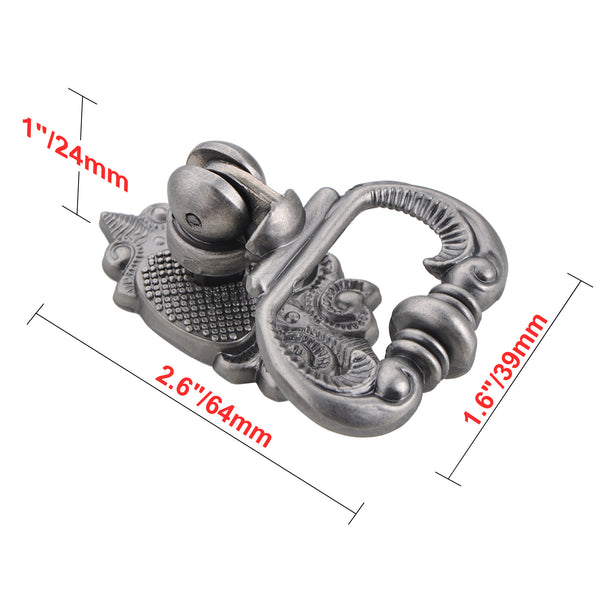 Loft97 HW274PLPT011 Vallia Cabinet Ring Pull Knob - Decorative Cabinet Drop Pull Knobs for Cabinets and Drawers - Vintage Cabinet Hardware with Hand Finished Pewter - Metal Drawer Pull Knobs 2.6"