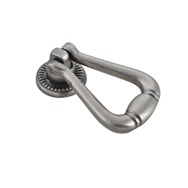 Loft97 HW277PLPT011 Soffi Cabinet Ring Pull Knob - Decorative Cabinet Drop Pull Knobs for Cabinets and Drawers - Vintage Cabinet Hardware with Hand Finished Pewter - Metal Drawer Pull Knobs 2.0"